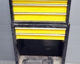 Stanley 2-Piece 5-Drawer Rolling Tool Box, 42.25" 24.25" x 12", Key Is Broke Off In Lock