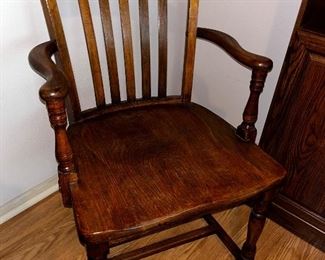 Vintage solid oak chair 