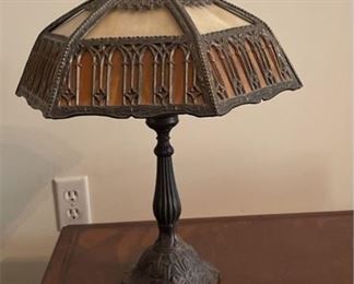 Decorative Brass Lamp
Heavy brass lamp with brass and glass shade
