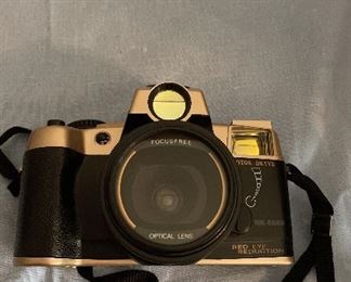 Olympia NK-8080 film camera with strap, flash kit, case and instruction manual.&nbsp;
