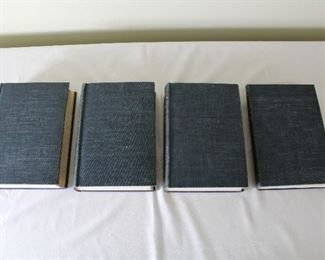 Four Volume Set, Abraham Lincoln, Carl Sandburg, Stated First Edition, printed after the 525 DeLuxe editions.  SIGNED by Sandburg in Vol. 1 on plate from Kroch's Bookstores Chicago; Each book is 9 1/2” by 6 1/2”; Four volumes 7 1/2” shelf space.