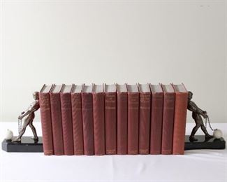 13 Volumes by O. Henry, Doubleday Doran, Red Covers, 1930's dates.  Each book 7 1/2” by 5”; 13 volumes 16 1/2” shelf space