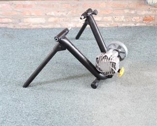 Saris Indoor Bike Trainer, When folded 18” long, 20” wide, 12” tall.