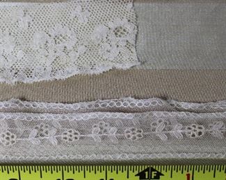 A group of antique lace trims