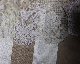 Edwardian Crochet and Crinkle Cotton Skirt