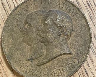 March 4, 1909 Presidential Inauguration Commemorative Coin -- Taft & Sherman