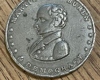 Martin Van Buren & Democracy 1840 Presidential Election Coin