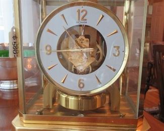 LeCoultre Atmos 15J gold mantle clock