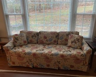 #6	JC Penney Sofa Cream/Rose/Blue Single Seat Cushion Sofa - 77"L	 $30.00 			
