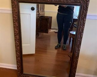 #18	Heavy  Wood Gold-Painted Mirror 53x30	 $75.00 			
#19	Wood Gold  Painted Rectangular Mirror - 29x43	 $50.00 			
