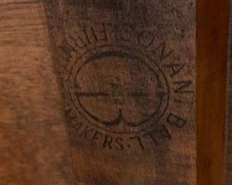 #31	Conant Ball Furn Makers Mid-Century End Table w/spindle Shelf - 30x20x20	 $250.00 			
