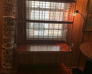 #33	Heavy Metal Bakers Rack w/4 wood Shelves - 42x15x76	 $175.00 			
