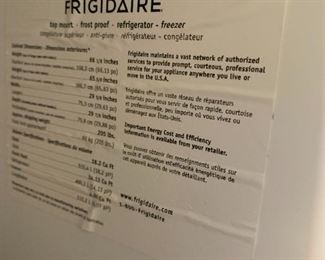#46	Frigidaire Refrigerator - 18 cu (no ice maker) 	 $100.00 			

