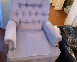 			
#59	Powder Blue Button Back Swivel Rocker	 $30.00 			
