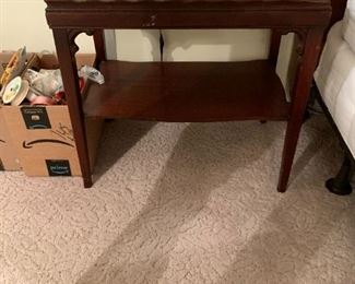 #87	Wood End Table w/shelf- 24x15x22	 $30.00 			
