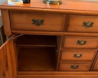 #88	Maple Buffet w/5 drawers & 2 doors - 54x18x33	 $125.00 			

