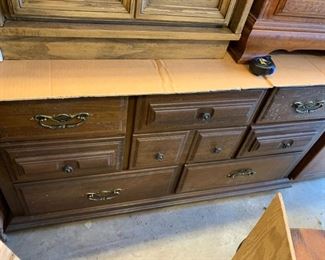 #115	8 drawer chest of drawers - as is - 52x18x31	 $40.00 			
