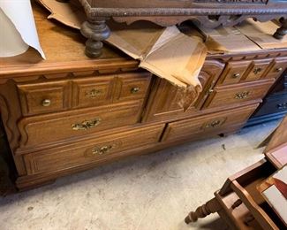 #118	7 drawer dresser w/1 drawer - as is - 65x18x32	 $30.00 			
