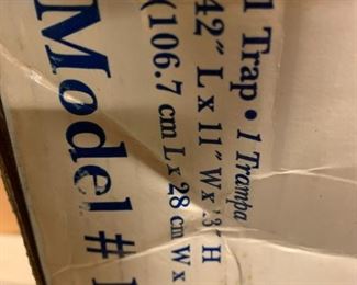 #161	Harvahart large animal trap 42x111x13	 $40.00 			

