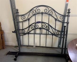 #175	metal full size bed frame with side rails 	 $100.00 			
