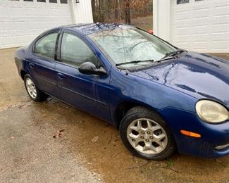 2001 Plymouth Neon blue with gray leather interior. 82032 miles, new battery but is not running.  WE WILL TAKE OFFERS UNTIL FRIDAY AT NOON.