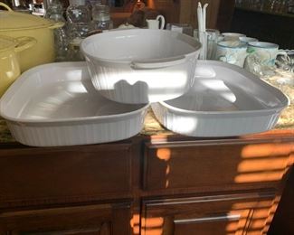 #193	Kitchen	3 white casserole dishes large	 $34.00 			
