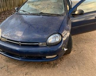 #219	Car	2001 Plymouth Neon blue with gray interior 82032 miles, new battery as is make offer. will look at offers on Friday at 12 noon.				
