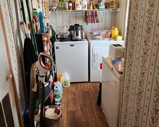 washer and dryer and a nice small freezer