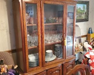 (1) of (2) china cabinets 