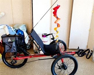 THIS ITEM ONLY AVAILABLE NOW FOR SALE - Recumbent Trike Sun Seeker Eco Tad SX - like new condition, hardly used, paid $1000 NEW ($625 OUR PRICE) 