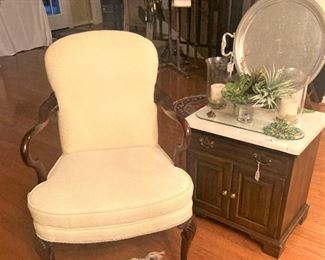 Upholstered armchair