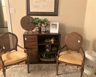 Matching cane back chairs