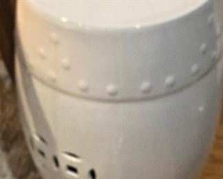 White garden stool