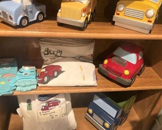 Shower curtain, towels, etc.