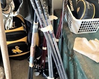 Golf clubs and covers