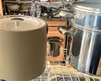 Ice bucket; double boiler