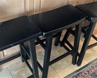 Black bar stools