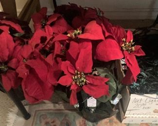 Artificial poinsettias 
