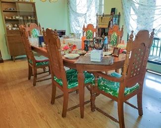 Dining table and chairs