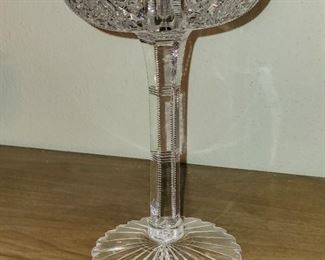 Cut glass compote