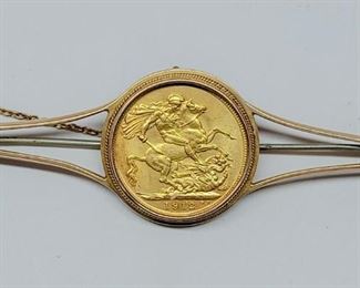 1912 British coin pin