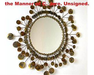 Lot 8 Vintage Rain Drop Mirror in the Manner of C. Jere. Unsigned. 