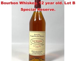 Lot 20 VAN WINKLE Kentucky Bourbon Whiskey. 12 year old. Lot B Special Reserve. 