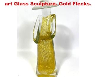 Lot 27 Zanetti Murano Glass Figural art Glass Sculpture. Gold Flecks.