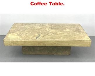 Lot 73 Decorator Faux Marble Coffee Table. 