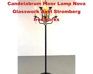 Lot 75 Rare Erik Hoglund Boda Candelabrum Floor Lamp Nova Glasswork Axel Stromberg Ironworks 