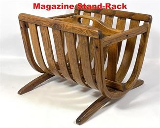 Lot 81 Artisan Bent Wood Ash Magazine StandRack