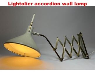 Lot 87 Gerald Thurston for Lightolier accordion wall lamp
