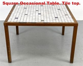 Lot 100 Gordon and Jane Martz Square Occasional Table. Tile top. 
