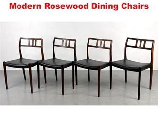 Lot 120 Set 4 Niels Moller Danish Modern Rosewood Dining Chairs